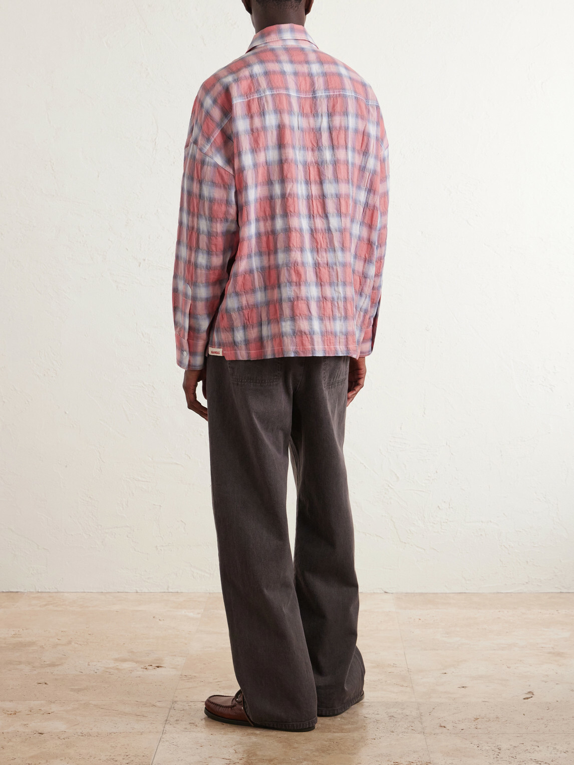 NAHMIAS - Checked Cotton-Blend Shirt - Red