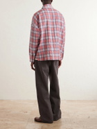 NAHMIAS - Checked Cotton-Blend Shirt - Red