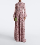 Markarian Morgaine floral chiffon maxi skirt