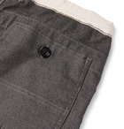 Beams Plus - Slim-Fit Tapered Cotton-Blend Twill Drawstring Trousers - Gray