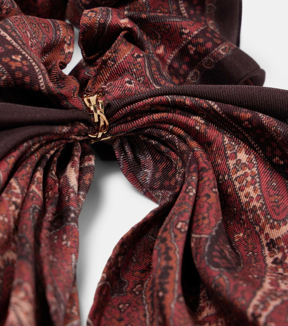Saint Laurent Paisley silk satin scrunchie