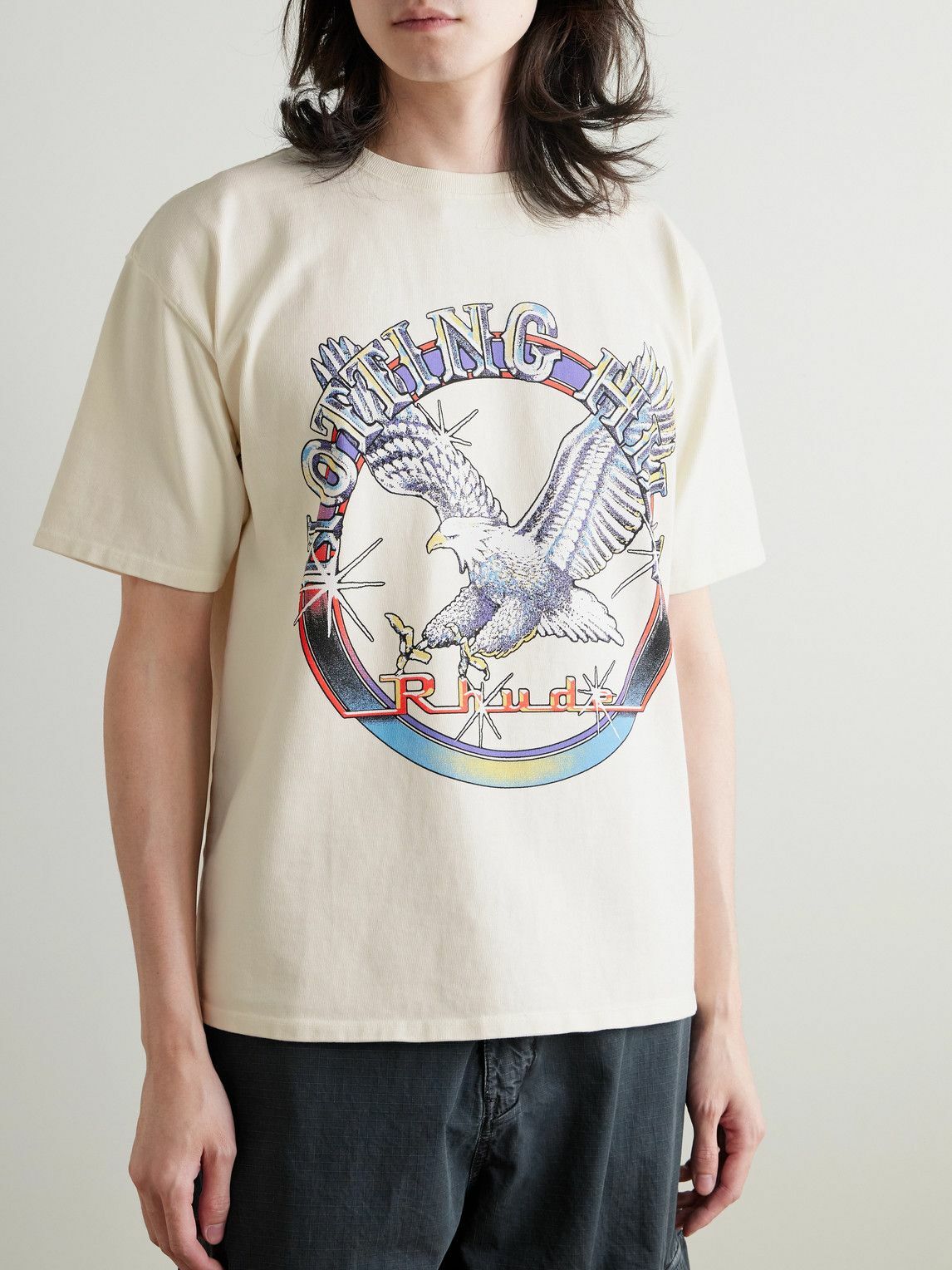 Rhude - Notting Hill Eagle Logo-Print Cotton-Jersey T-Shirt