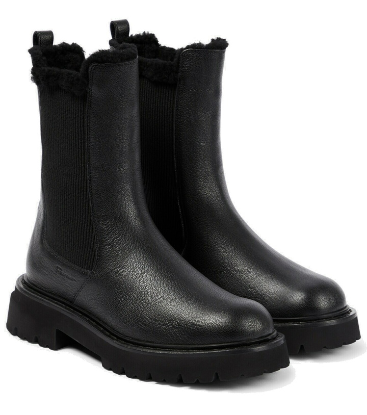 Photo: Ferragamo Leather ankle boots