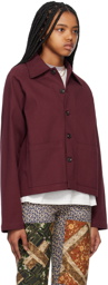 Bode Burgundy Carr Jacket