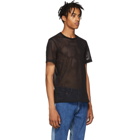 Helmut Lang Black Mesh Logo T-Shirt