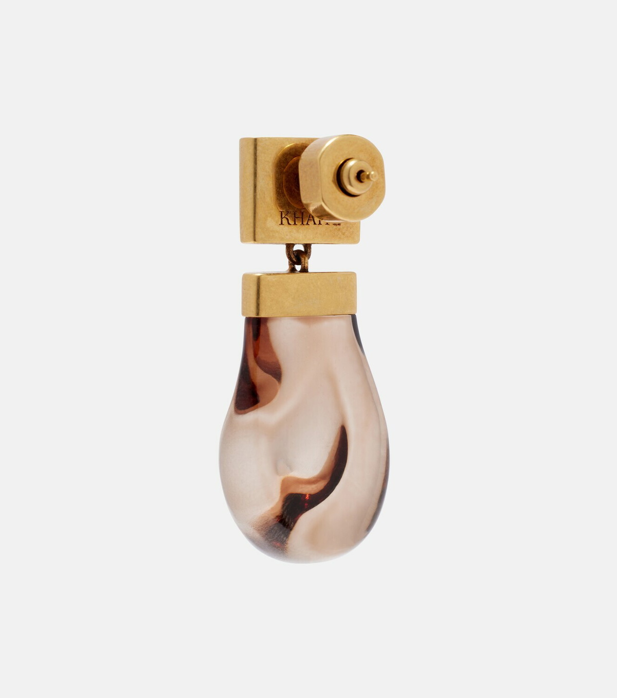 Khaite Keefe 18kt gold-plated drop earrings
