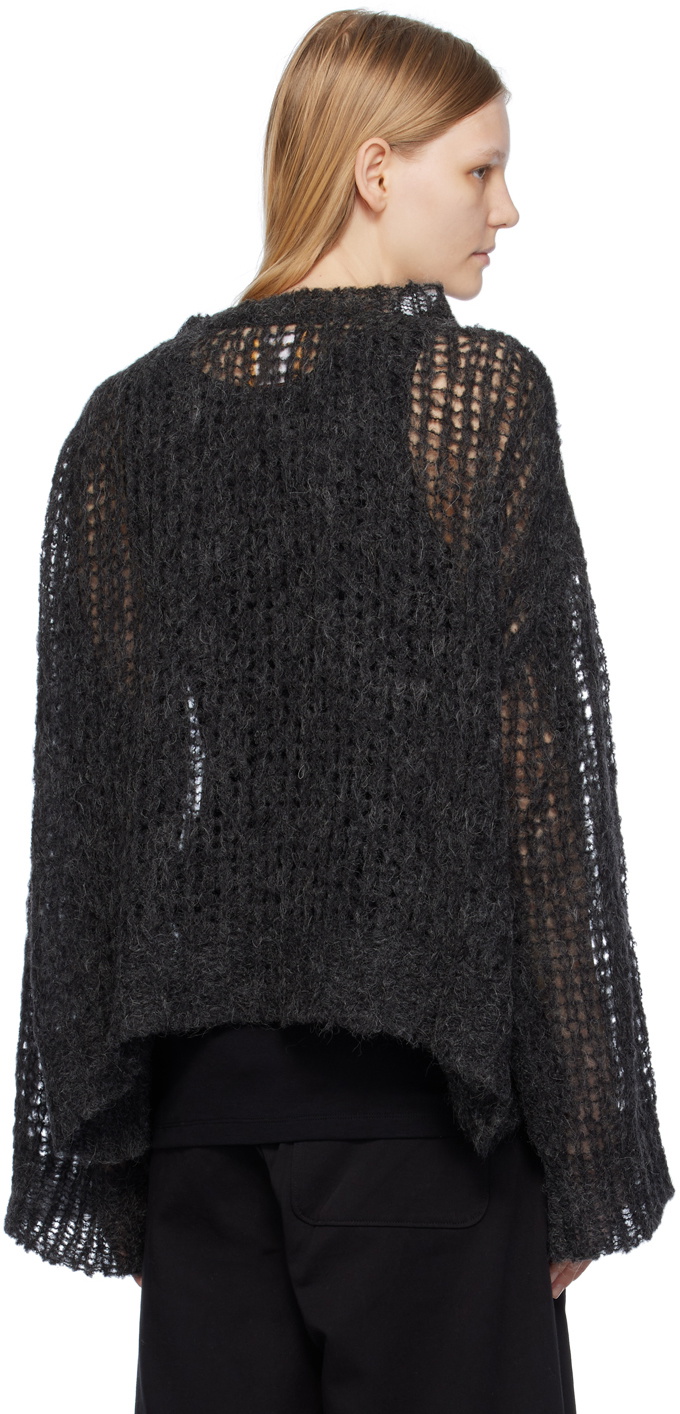 AIREI Black Crewneck Sweater