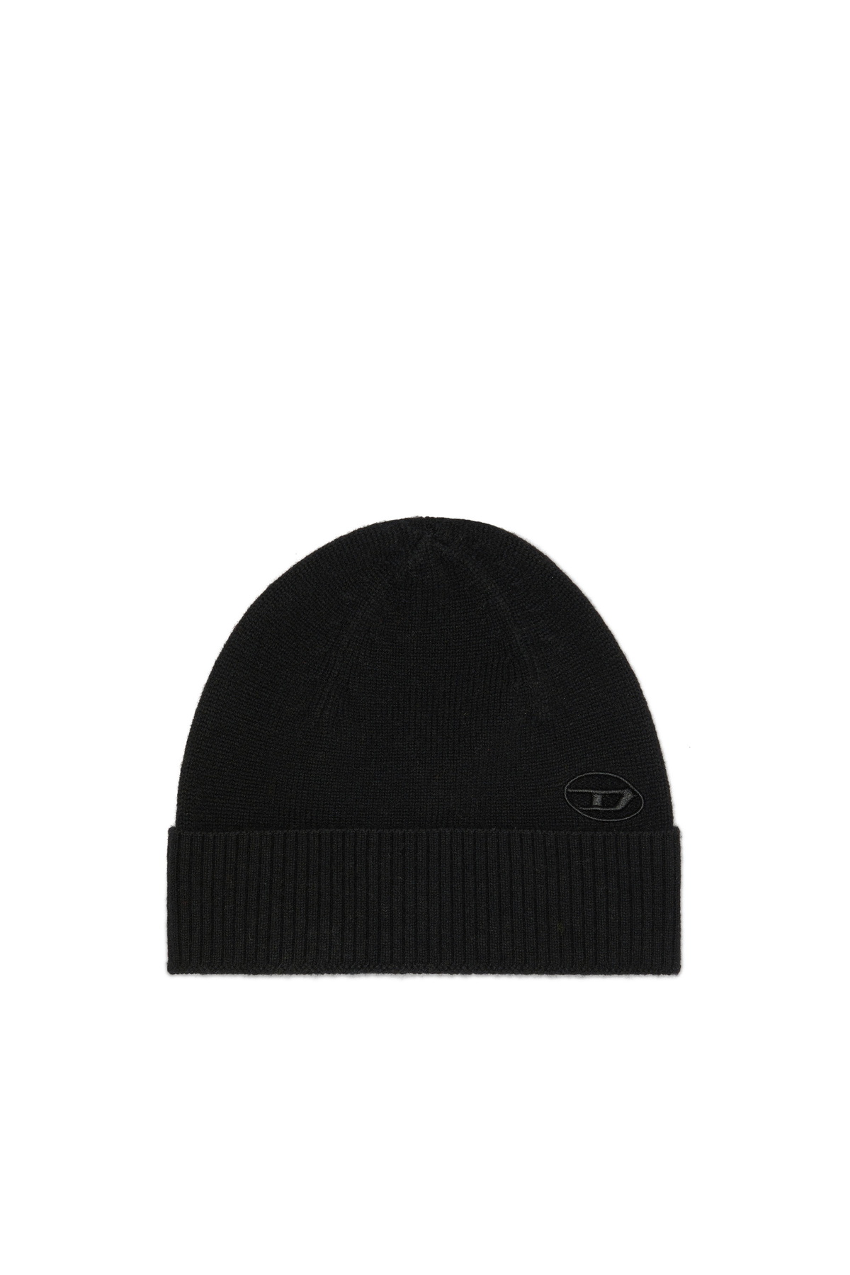帽子 DIESEL - damage knit cap Diesel logo-patch Beanie | White | FARFETCH