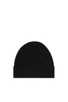 Diesel Beanie with embroidered Oval D patch - Knit caps - Unisex - Black