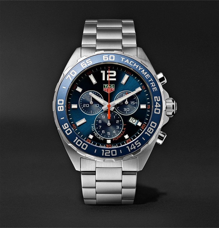 Photo: TAG Heuer - Formula 1 Chronograph Quartz 43mm Stainless Steel Watch - Blue
