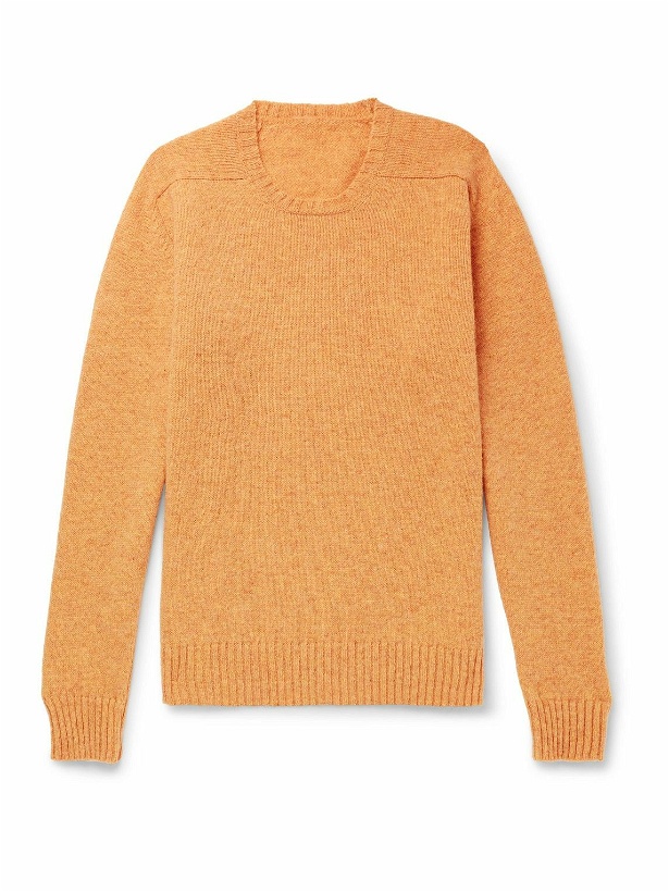 Photo: Anderson & Sheppard - Mélange Shetland Wool Sweater - Orange