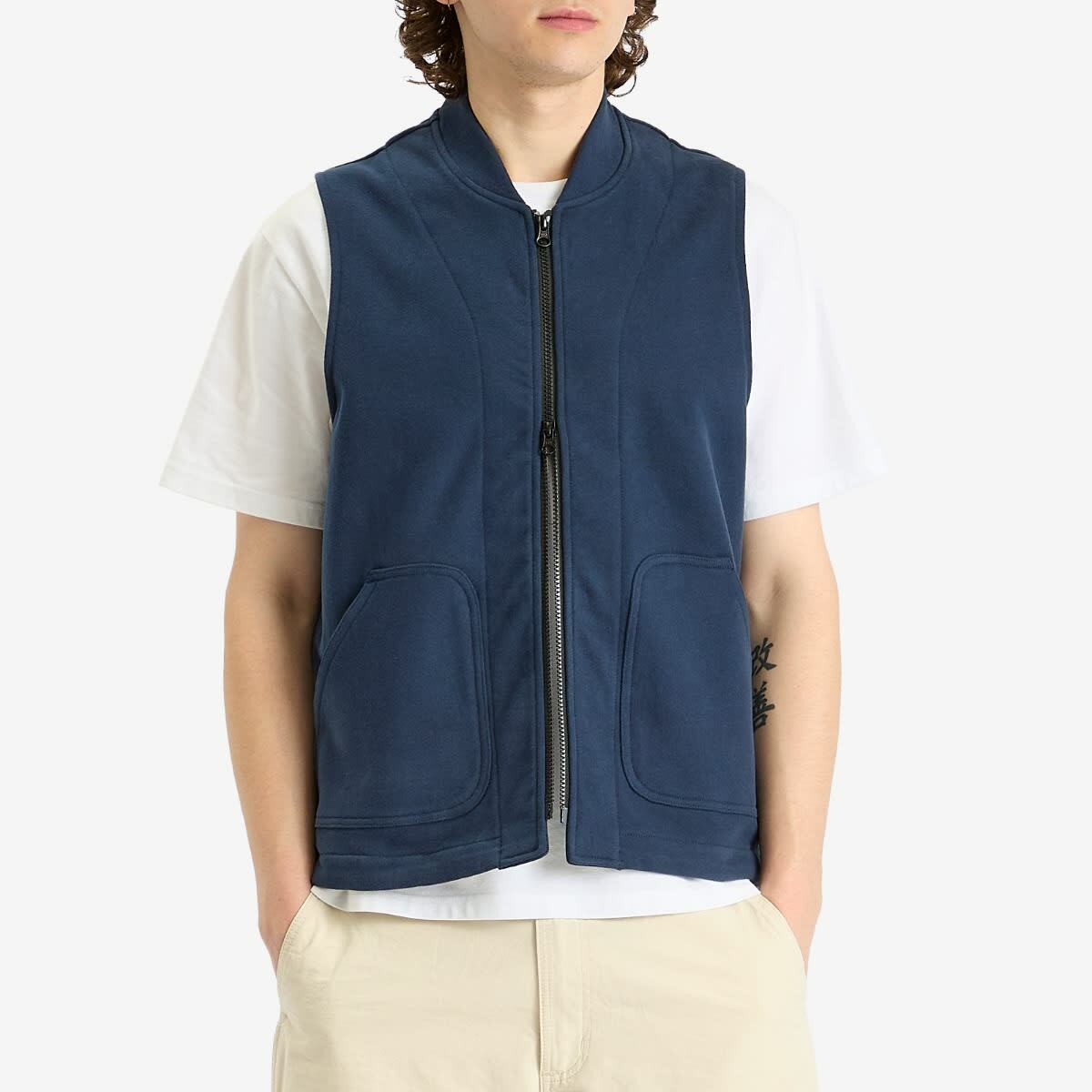Adsum Men's Fleece Vest in Dark Navy