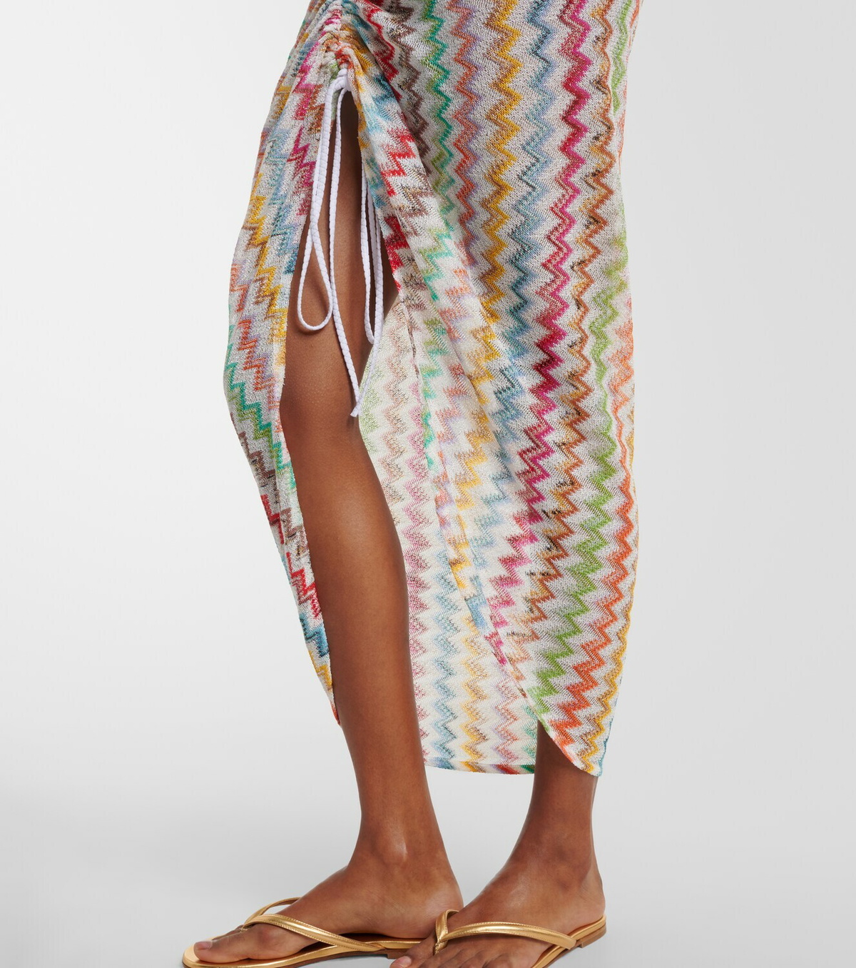 Missoni Zigzag asymmetric midi skirt