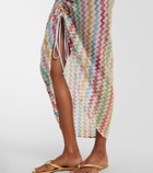 Missoni Zigzag asymmetric midi skirt
