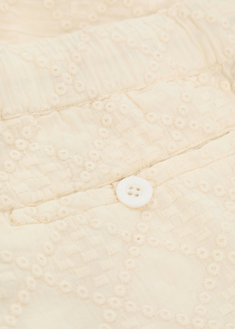 Smr Days Escobelle Embroidered Cotton Shorts Beige
