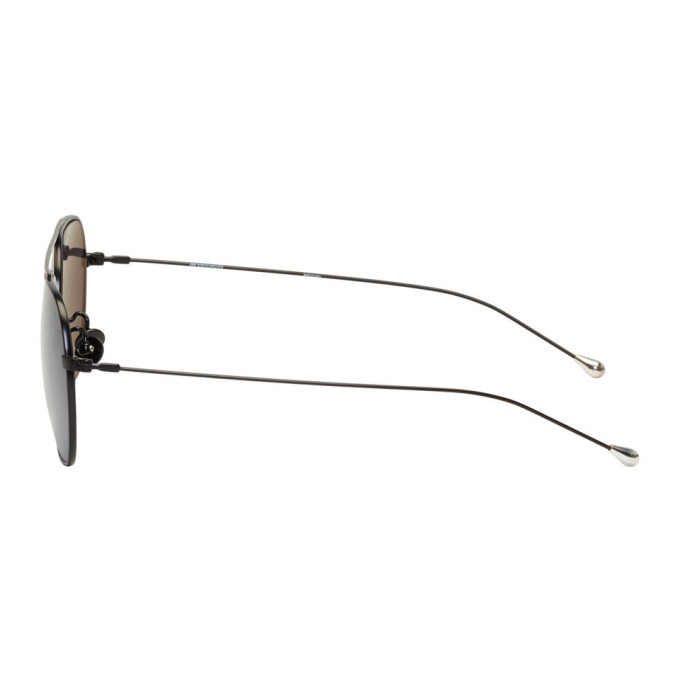 Ann demeulemeester Linda Farrow 眼鏡 Ann Demeulemeester Black and Grey Linda Farrow Edition Oval