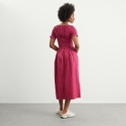 Damson Madder Women's Raphaela Ruffle Midi Dress in Berry