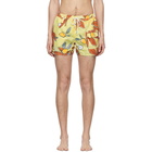 Jacquemus Yellow and Multicolor Le Maillot Gadjo Swim Shorts