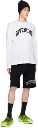 Givenchy White College Long Sleeve T-Shirt