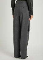 Bettter Hybrid Skirt-effect Wool-blend Trousers Grey