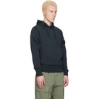 Stone Island Navy 6100062 Organic Cotton Fleece Hoodie