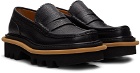 Dries Van Noten Black Leather Loafers