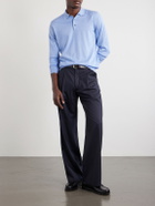 FEDELI - Sportman Cashmere and Silk-Blend Polo Shirt - Blue