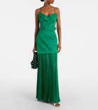 Rebecca Vallance Bailey belted pleated maxi dress