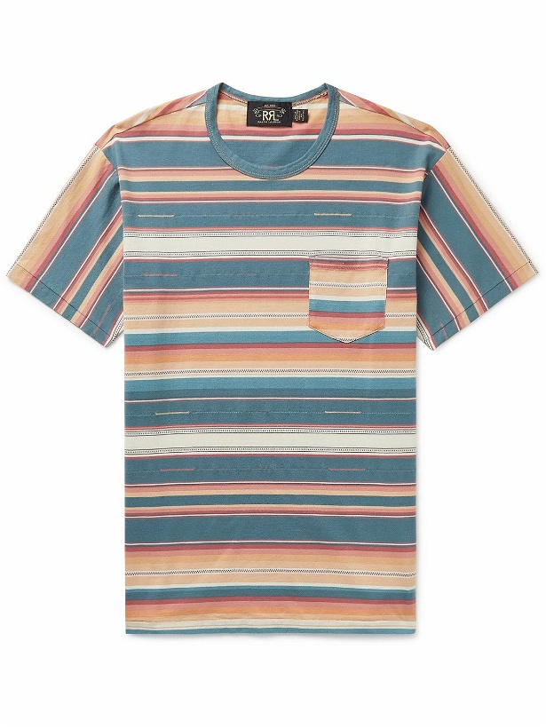 Photo: RRL - Striped Cotton-Jersey T-Shirt - Blue