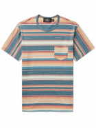 RRL - Striped Cotton-Jersey T-Shirt - Blue