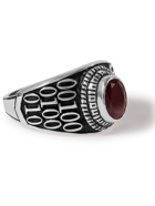 Jam Homemade - College S Sterling Silver Onyx Ring - Red