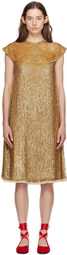 Bode Gold Bellvue Midi Dress
