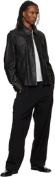 Hugo Black Regular-Fit Nappa Leather Jacket