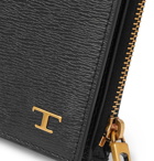 Tod's - Logo-Appliquéd Textured-Leather Cardholder - Black