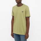 Fred Perry Men's Twin Tipped T-Shirt in Sage Green