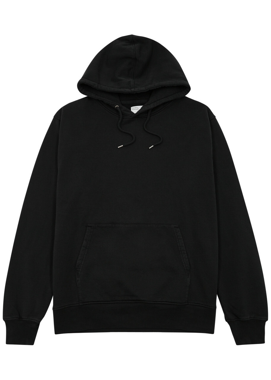 Colorful Standard Hooded Cotton Sweatshirt Black