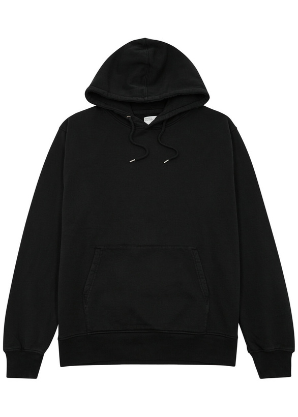 Photo: Colorful Standard Hooded Cotton Sweatshirt Black