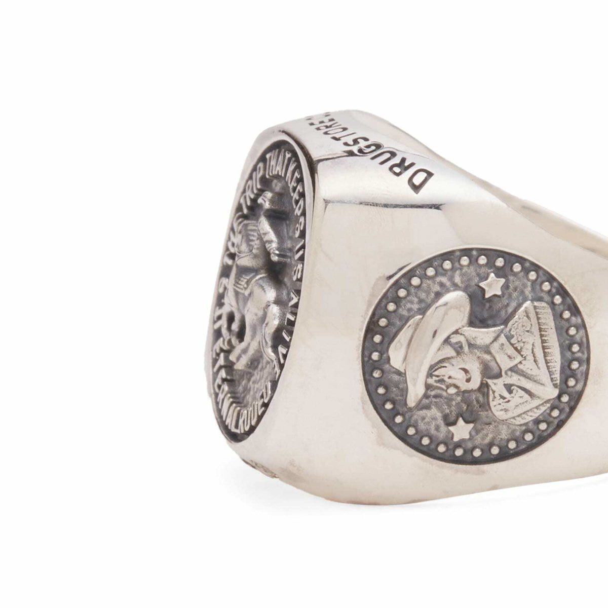 Maple Men's Cowboy Signet Ring in Silver