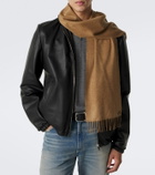 Prada Fringed silk and cashmere scarf