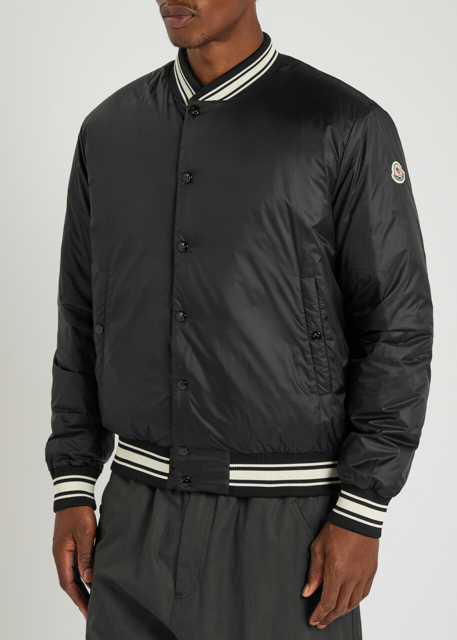 Moncler Bouchet Shell Bomber Jacket Black