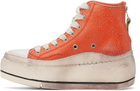 R13 Orange Kurt High Top Sneakers