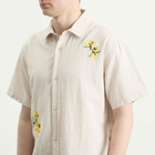 Kestin Men's Floral Slub Ferness Shirt in Oatmeal