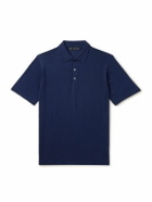 Saman Amel - Slim-Fit Wool Polo Shirt - Blue