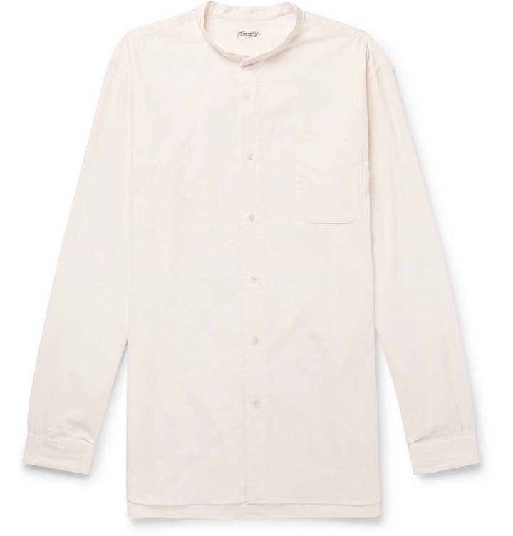 Photo: Camoshita - Grandad-Collar Cotton-Corduroy Shirt - Men - White
