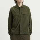 Stone Island Men's Ghost Nylon Smerigliato Shirt Jacket in Military Green