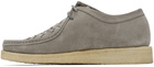 Padmore & Barnes Grey Suede Woven Original P204 Derbys