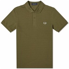Fred Perry Men's Plain Polo Shirt in Uniform Green/Light Ice