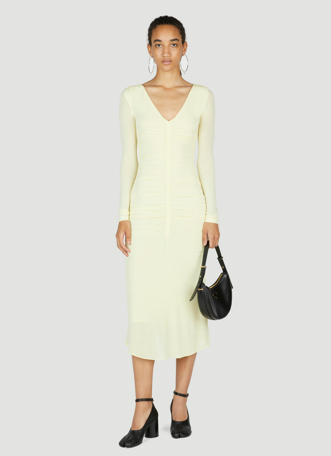 Isabel Marant Laly Ruched Semi-Sheer Dress