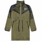 Nike Men's Sacai Trench Coat Jacket in Medium Olive