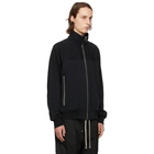 Rick Owens Black Zip Front Jogger Sweater